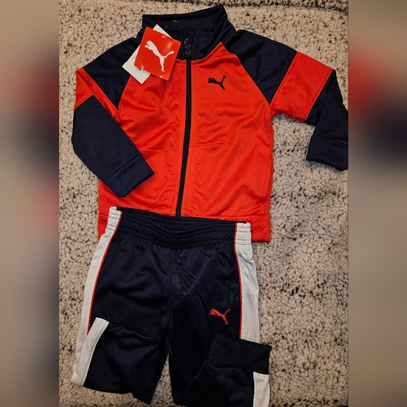 SALE NWT Puma Kids Red and Blue & White Tracksuit Set - 12 & 18mon - Picture 5 of 5